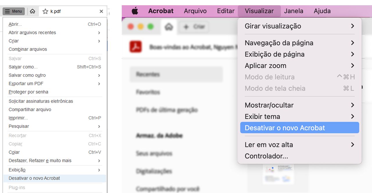 Como desativar o novo Acrobat