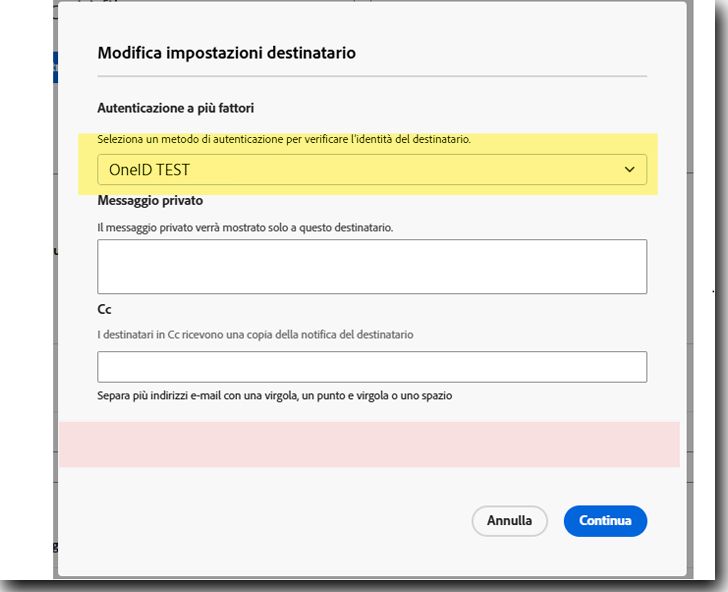 Visualizzazione per i mittenti delle impostazioni del destinatario quando il controllo dell’e-mail è disabilitato