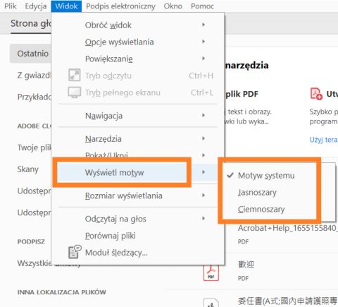 Wyświetlanie motywów