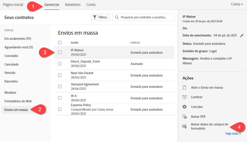Baixar dados de campos de formulário
