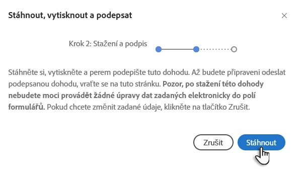 Stažení dohody