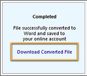 Download converted file