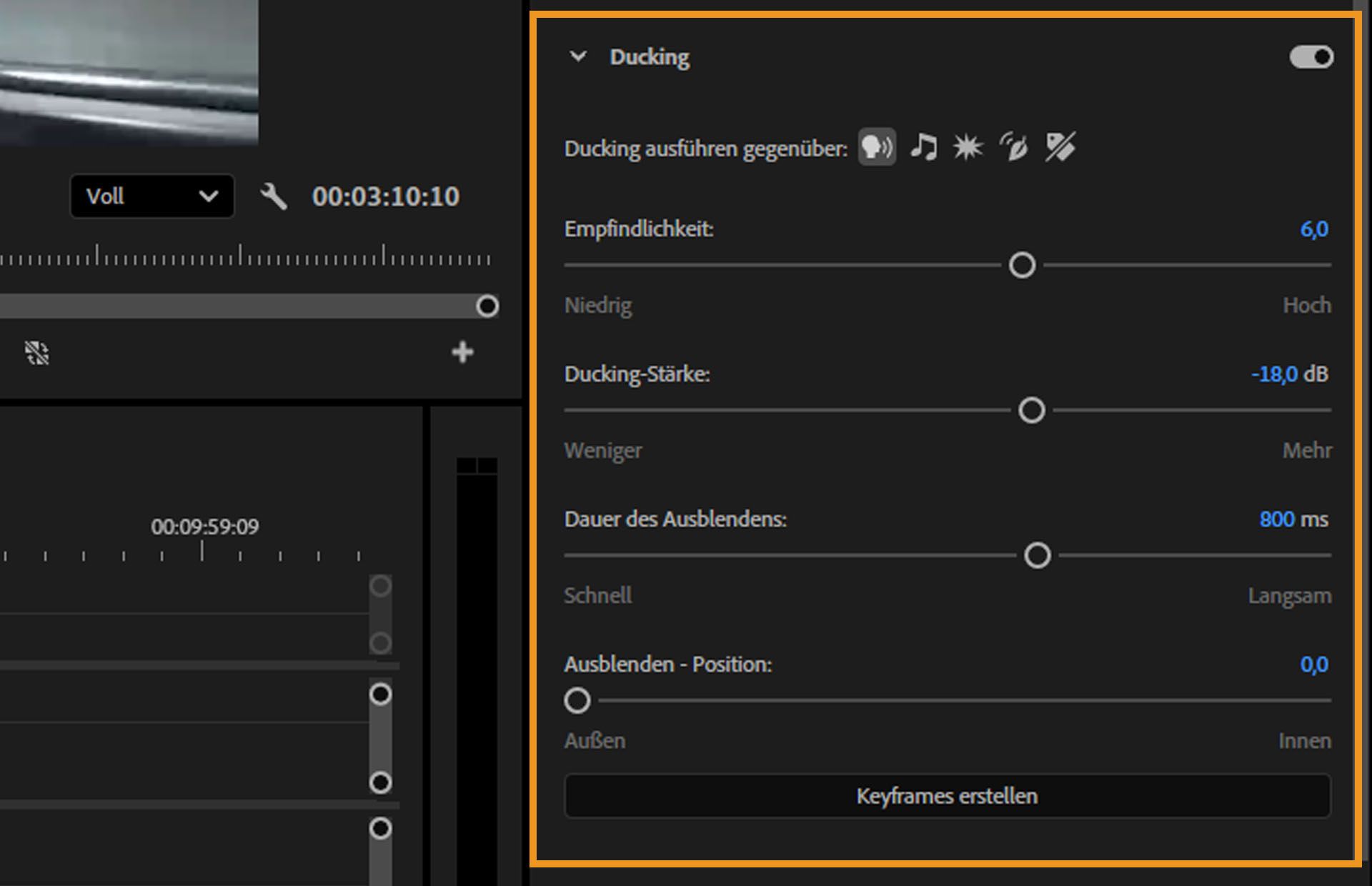 Ein Screenshot einer Videobearbeitungs-Software. KI-generierte Inhalte können fehlerhaft sein.