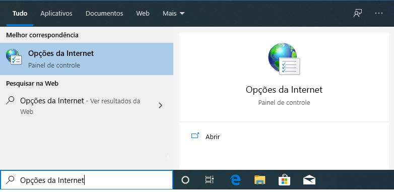 Edge - Opções da Internet