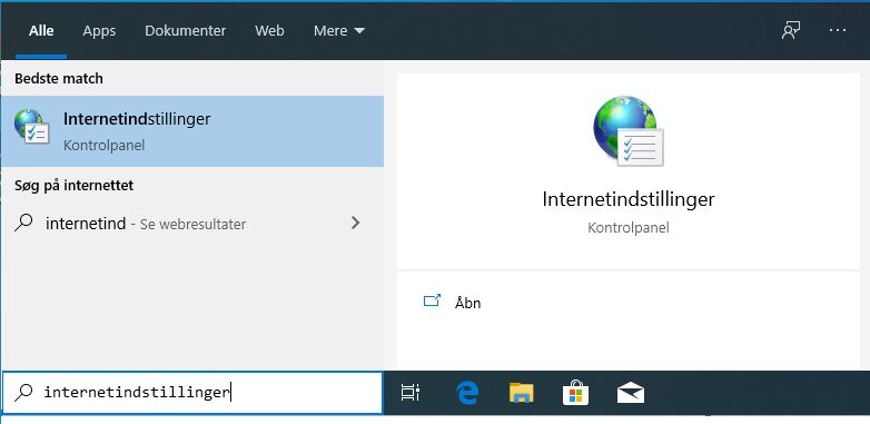 Edge – internetindstillinger