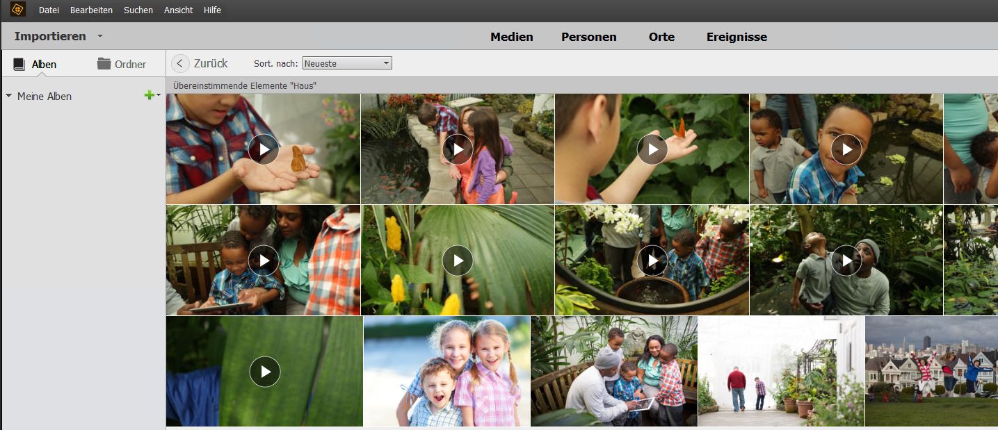 Suchen von Fotos und Videos mithilfe von Smart-Tags