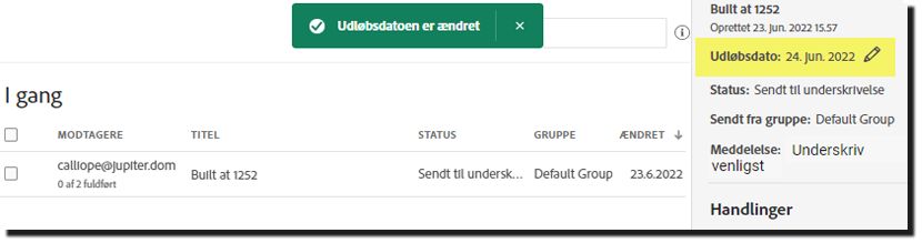Redigeret udløbsdato
