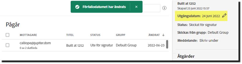 Förfallodatum redigerat