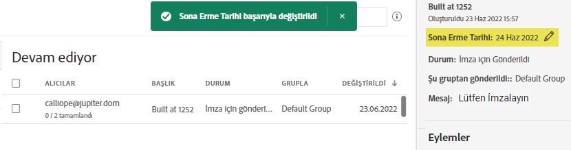 Sona erme tarihi düzenlendi