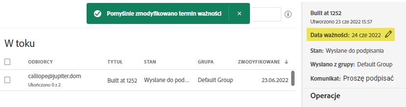 Edytowana data wygaśnięcia