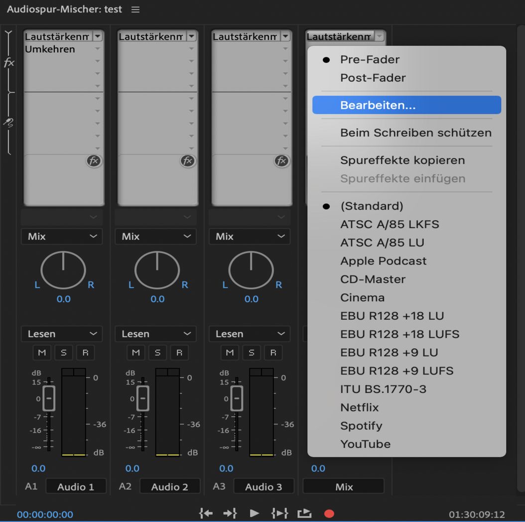 Bearbeiten des Lautstärkeradars