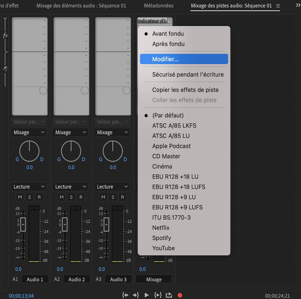 Modification du Radar d’intensité sonore