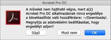 Acrobat/Reader engedélyezési párbeszédpanel