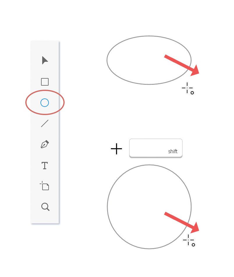 楕円のサイズ変更