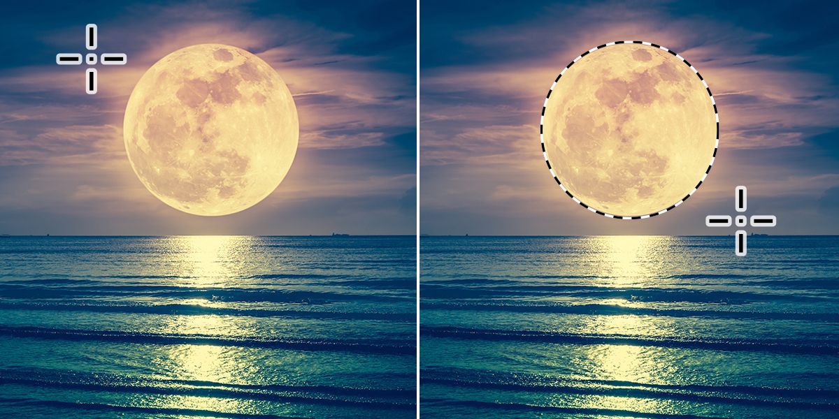 Auswahlellipse-Werkzeug in Photoshop