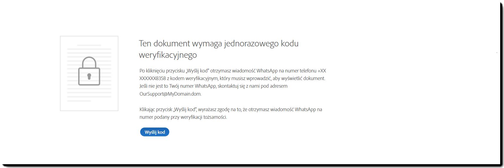 Wyzwanie uwierzytelniania e-mail WhatsApp