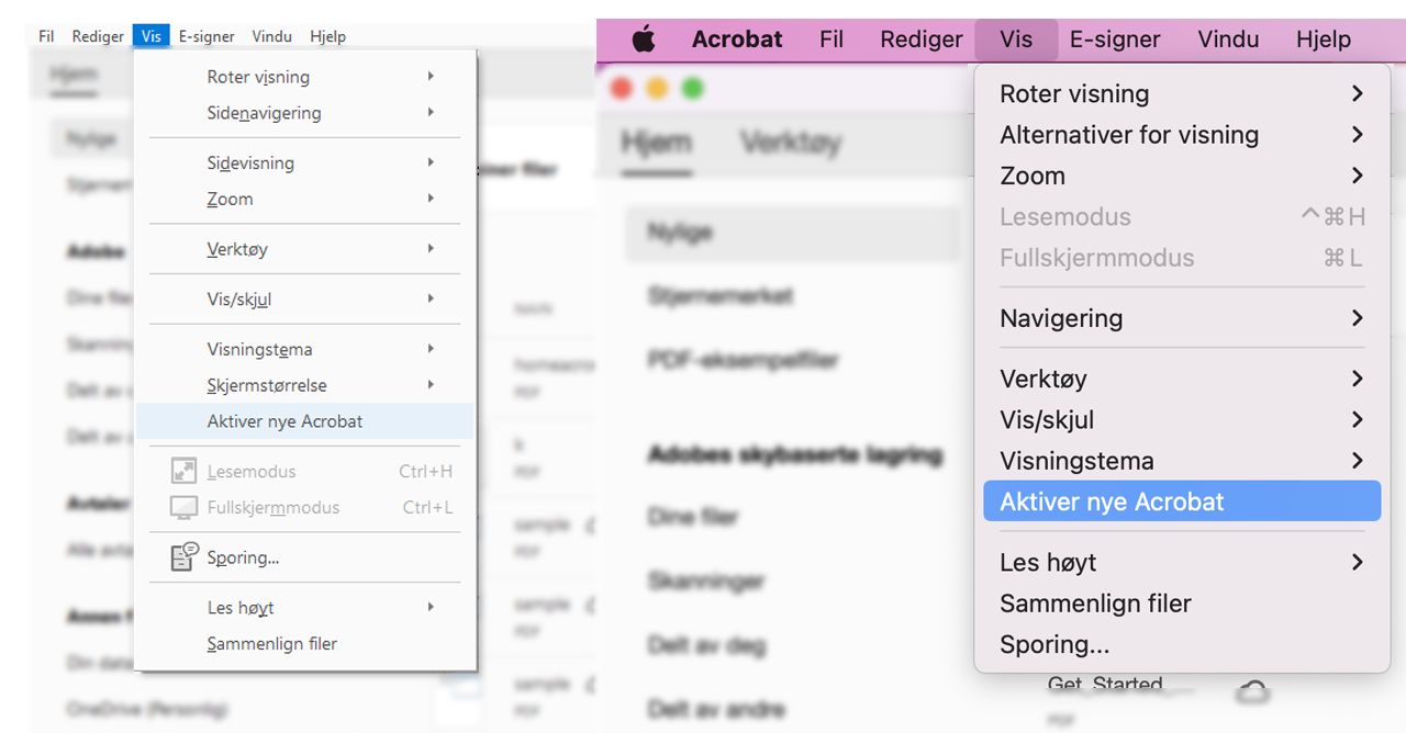 Slik slår du på nye Acrobat