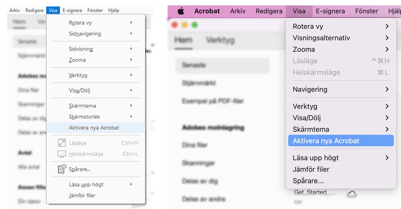 Så här aktiverar du nya Acrobat
