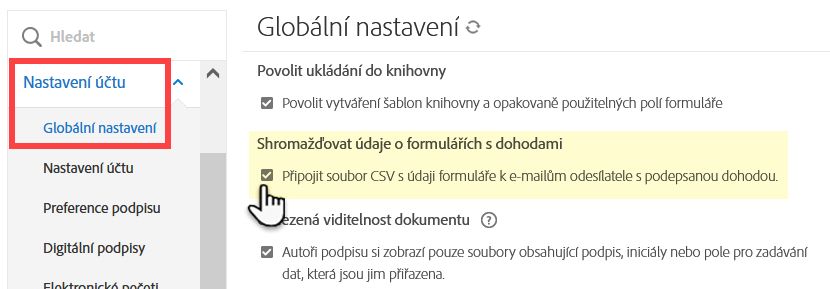 Povolení souboru CSV z dat