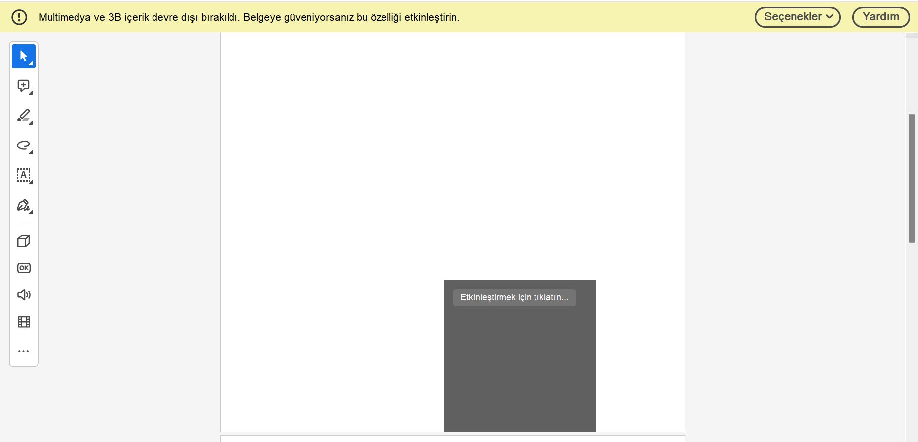 3D içerik oynatmayı etkinleştir