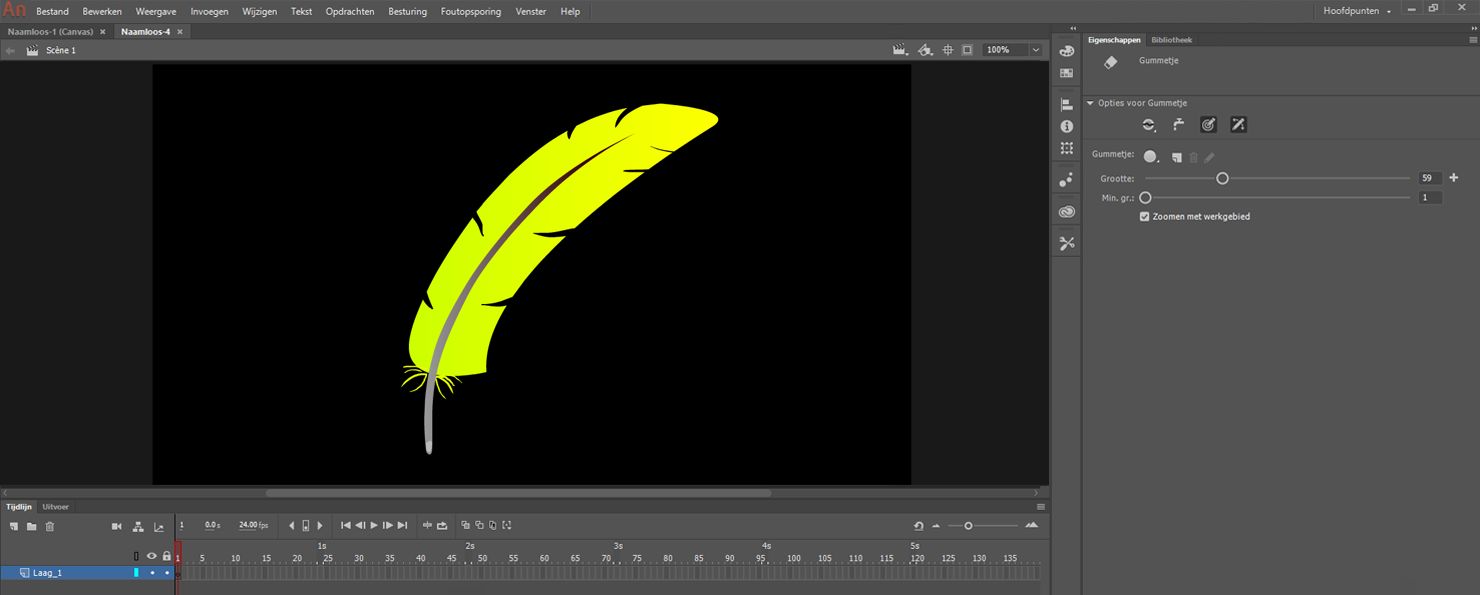 Illustratie met opties voor druk en overhelling