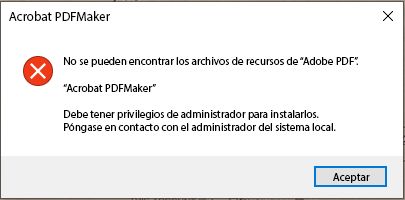 Error de PDFMaker