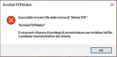 Errore PDFMaker