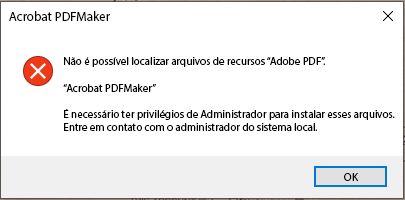 Erro do PDFMaker