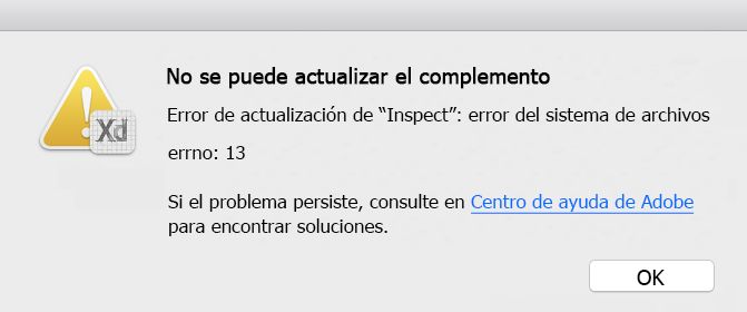 Mensaje de error de muestra