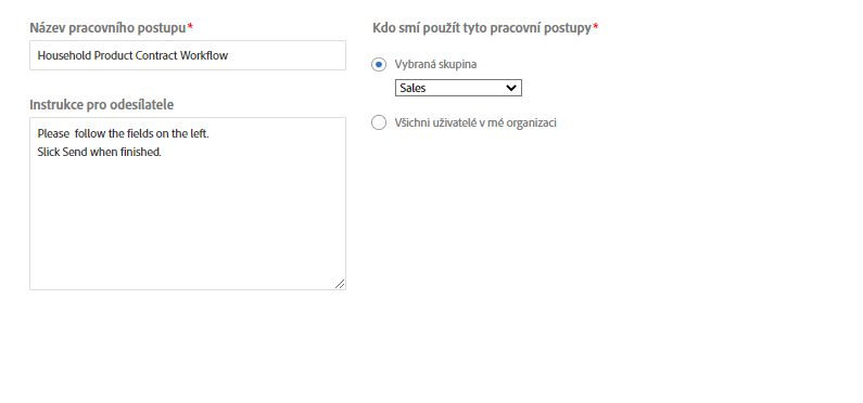Příklad informací o pracovním postupu