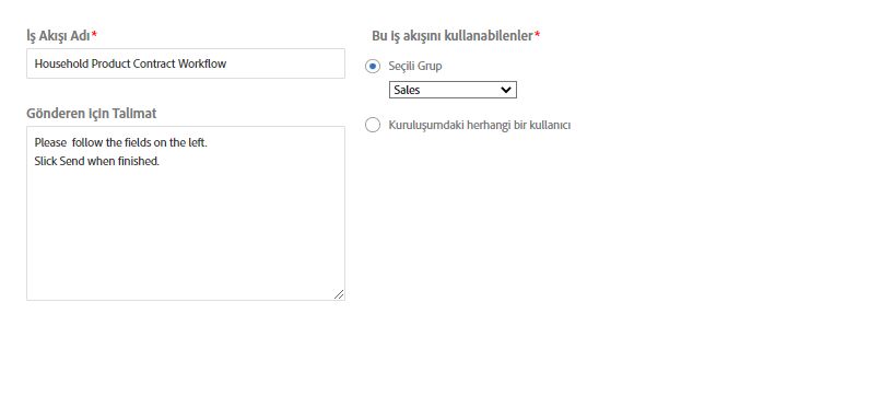 Örnek iş akışı bilgileri