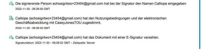 Ausdrückliche Zustimmung bei der Signatur im Audit-Protokoll