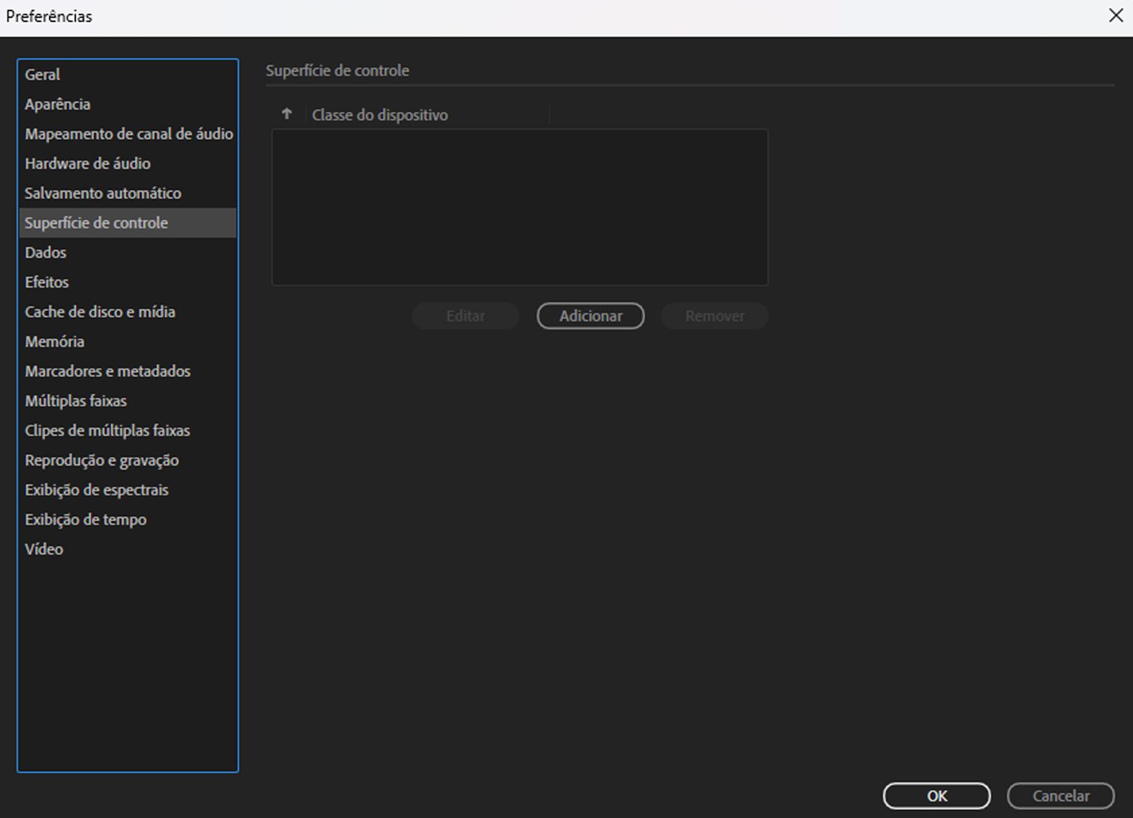 Adicionar preferências