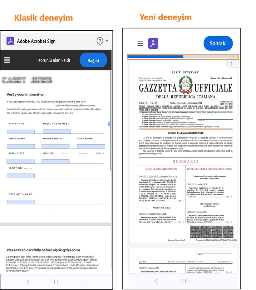 Mobil aygıtta yeni alıcı deneyimi