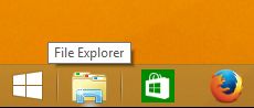 File Explorer na barra Iniciar