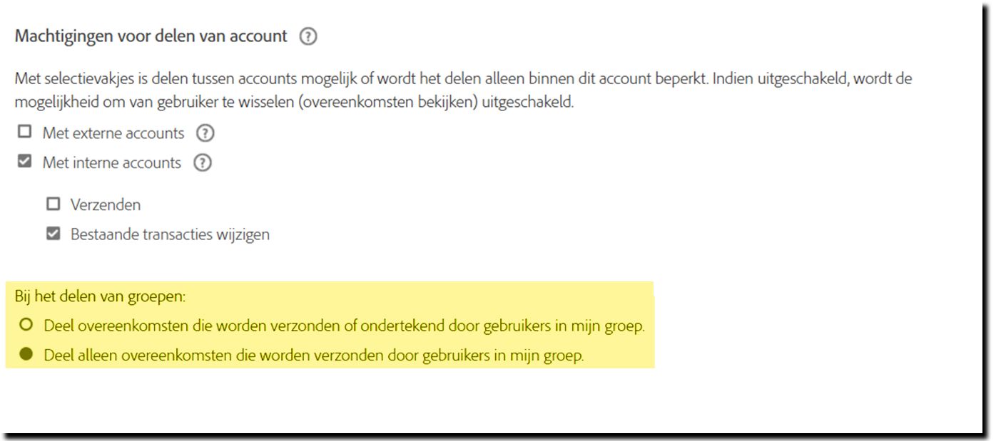De pagina Beveiligingsinstellingen met de opties voor het filteren van inkomende overeenkomsten