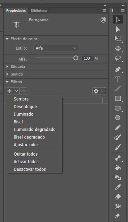Filtros de fotograma