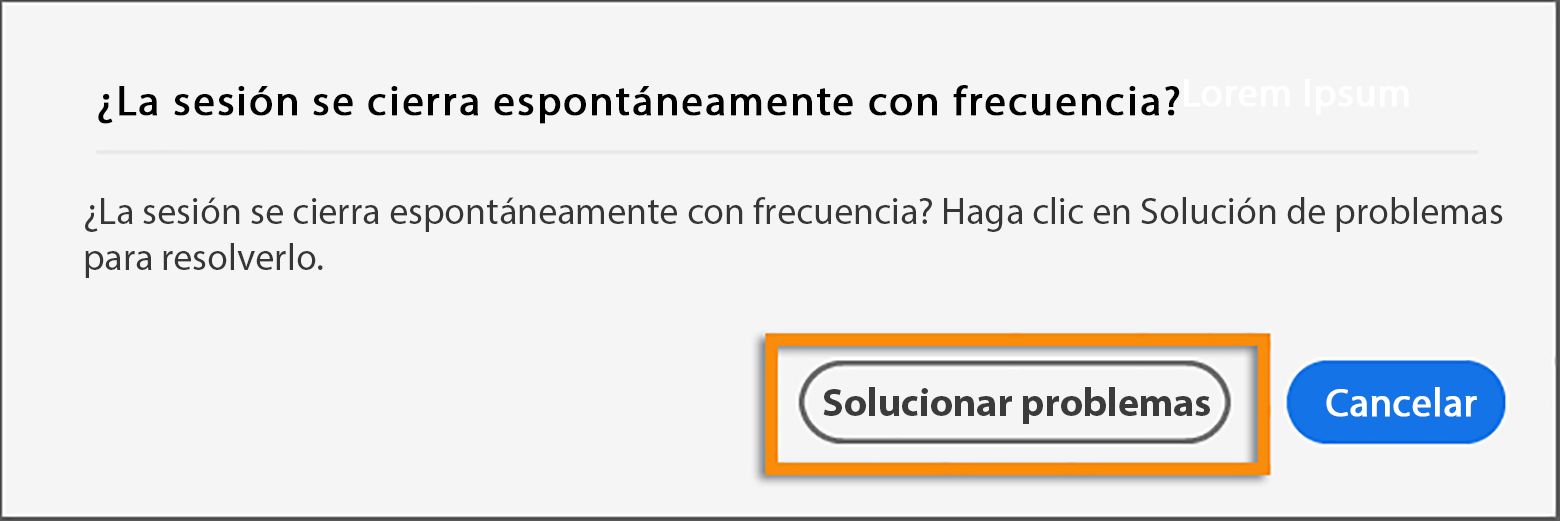 Cuadro de diálogo de cierre de sesión frecuente