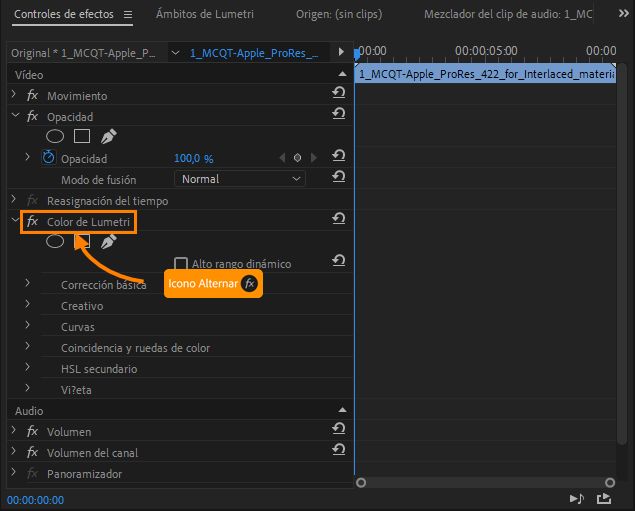 Silenciamiento de efectos individuales