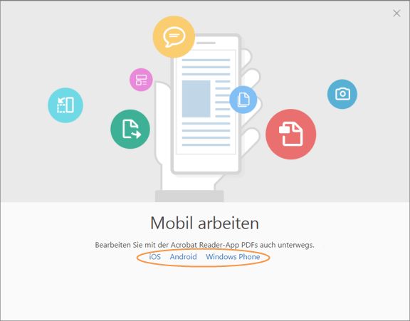 Holen Sie sich Acrobat Reader für Ihr Mobilgerät.