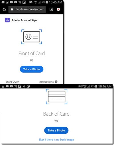 Government ID（表面および裏面） 