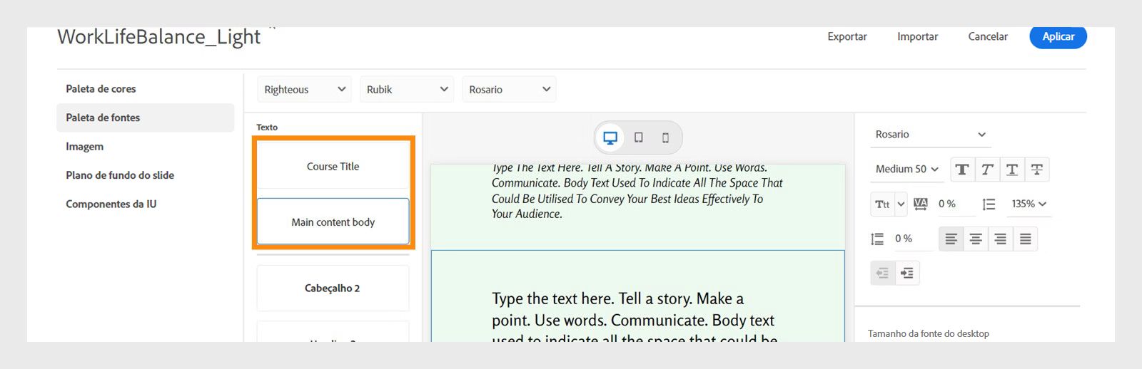 Predefinições renomeadas são agrupadas