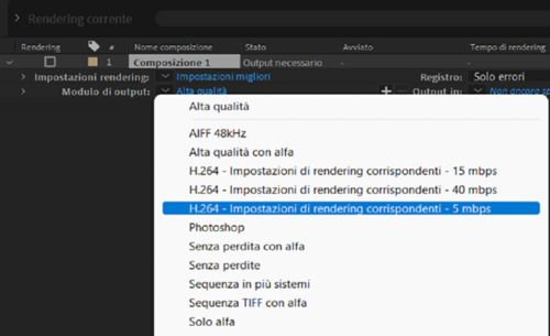 Codifica H.264 nativa