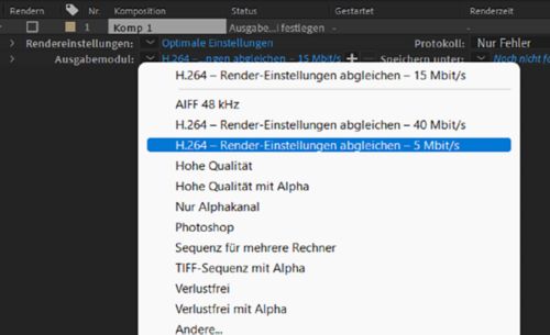 Native H.264-Codierung