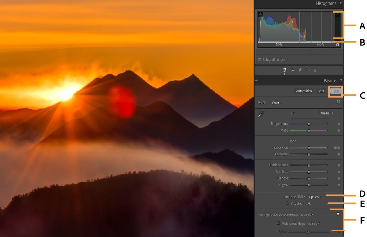 Captura de pantalla de HDR