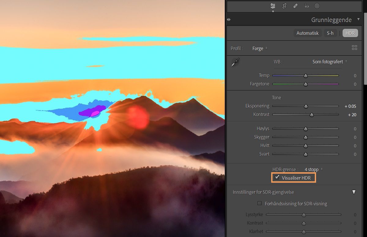HDR-visualisert