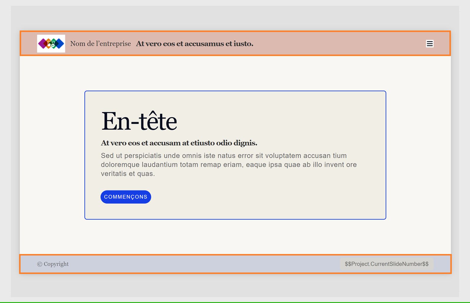 En-tête et pied de page