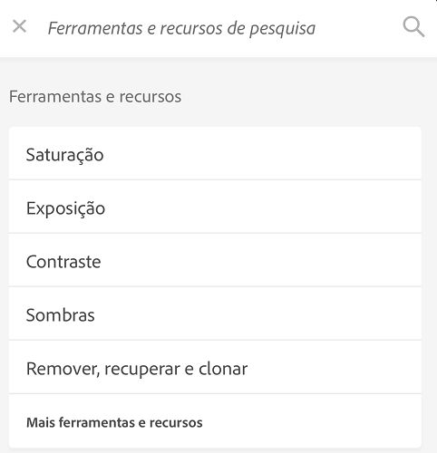 O menu de ajuda contextual