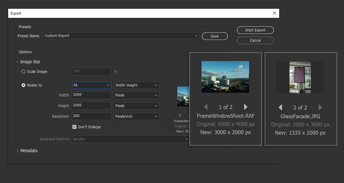 Resize images to fit or fill