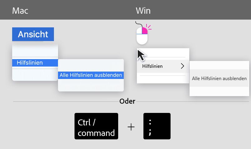 Hilfslinien ausblenden